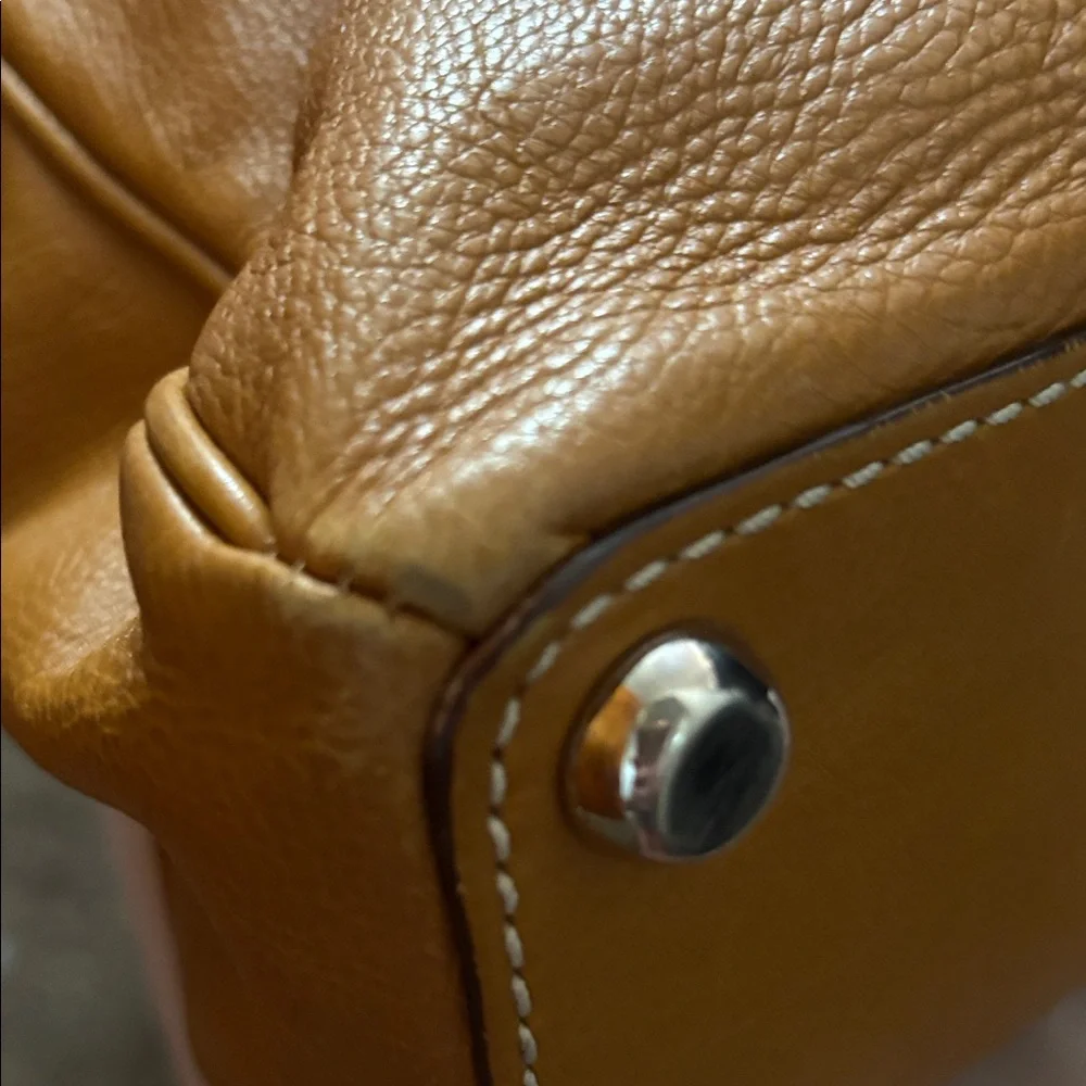 Marc Jacobs Camel color Leather Satchel with Silver Accents - Picture 9 of 12